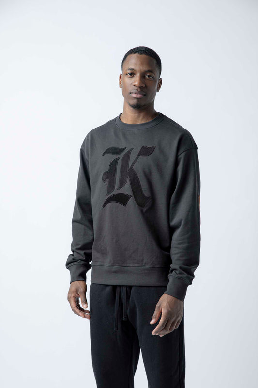Label K Crewneck Pullover Sweatshirt