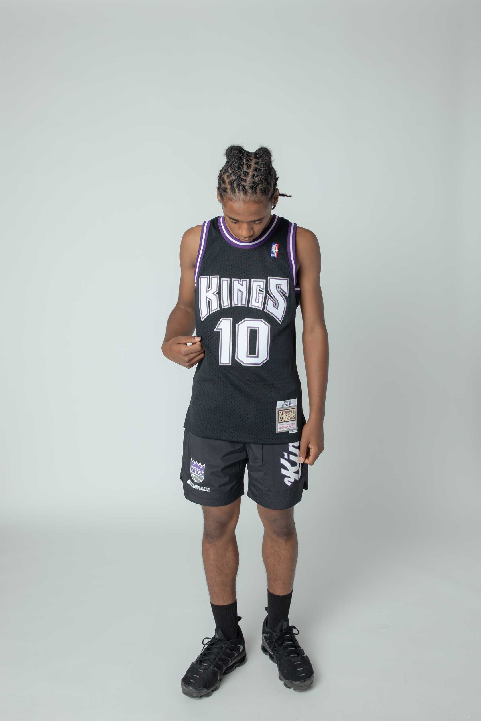 Men's Mitchell & Ness Mike Bibby Purple/Black Sacramento Kings