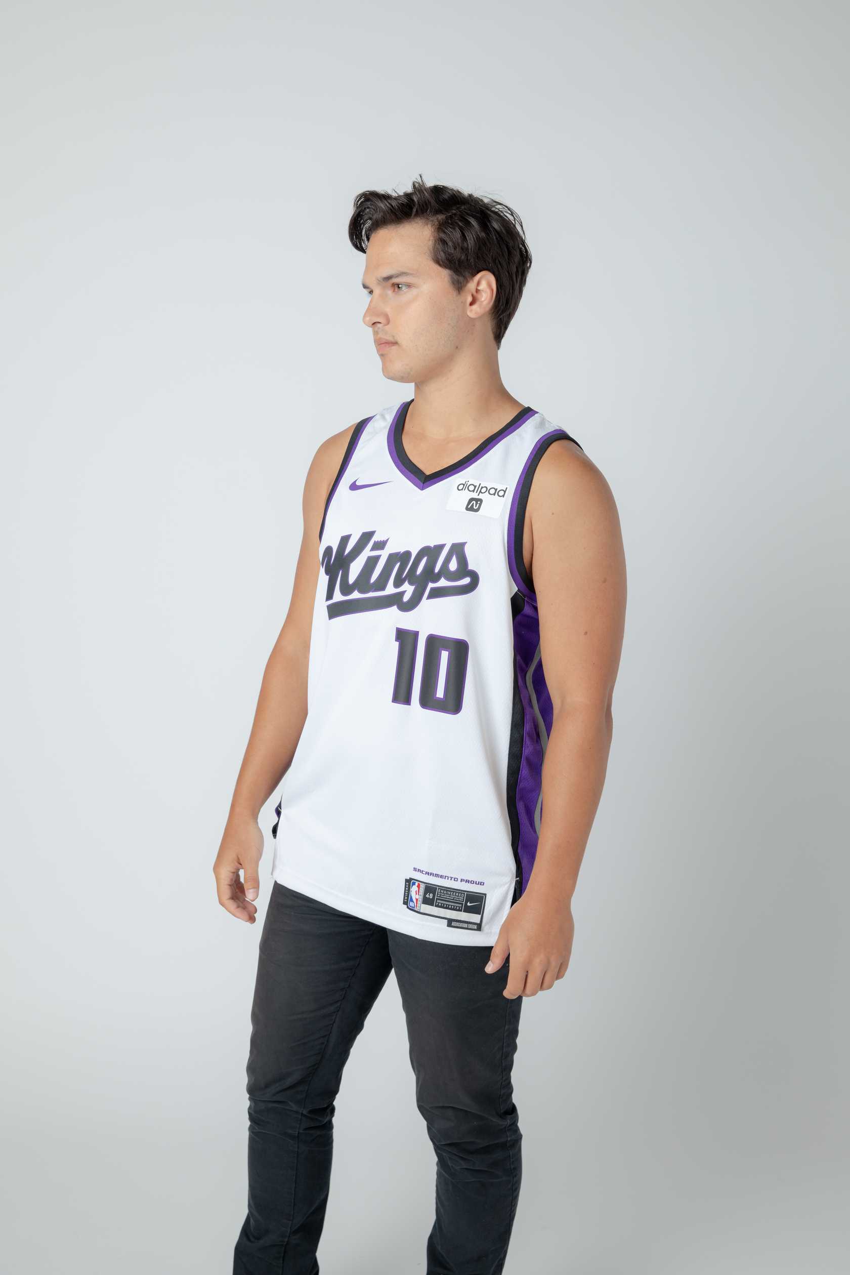 Nike Men's Sacramento Kings Domantas Sabonis #10 Purple Dri-Fit Swingman Jersey, Medium