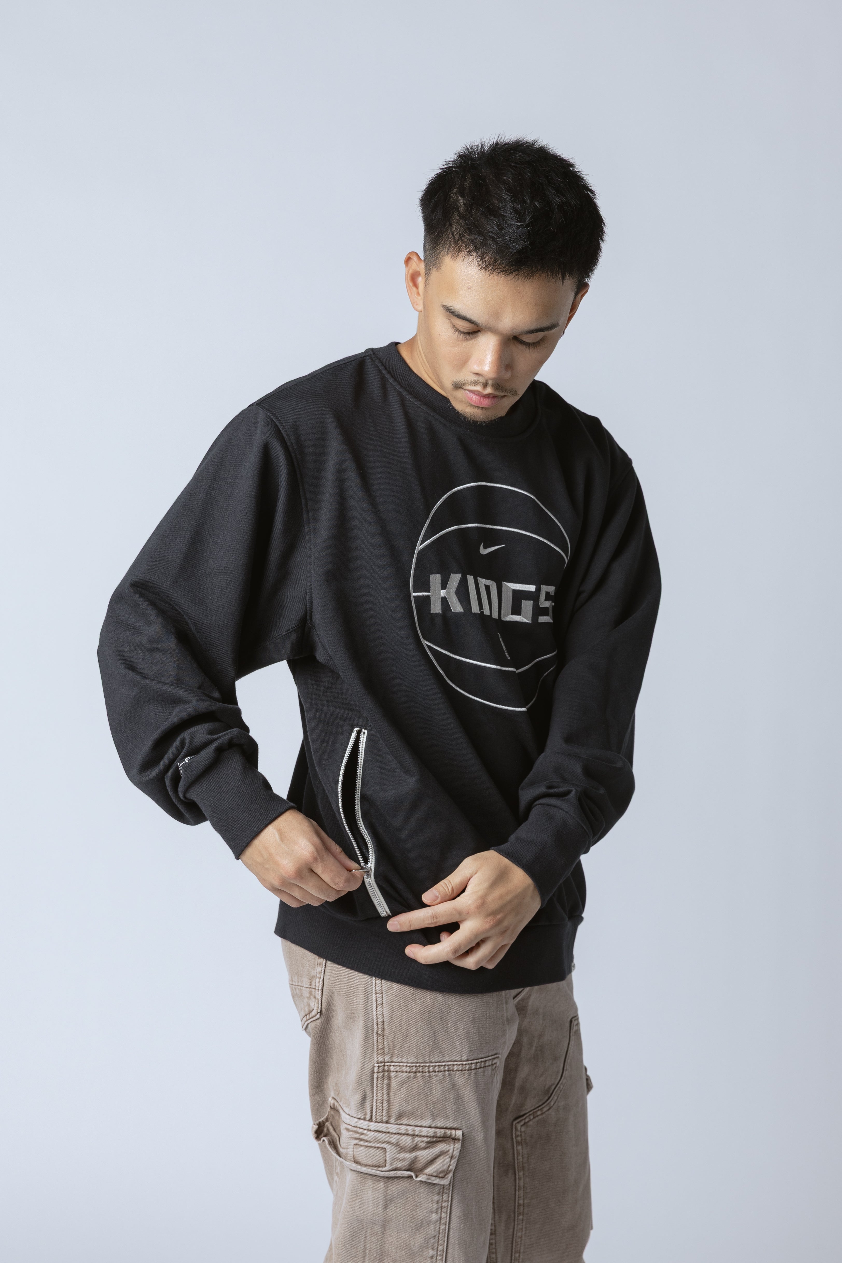 WEARLNESS/Standard Crew-Neck Knit/PURPLE WEARLNESS⁄Standard Crew