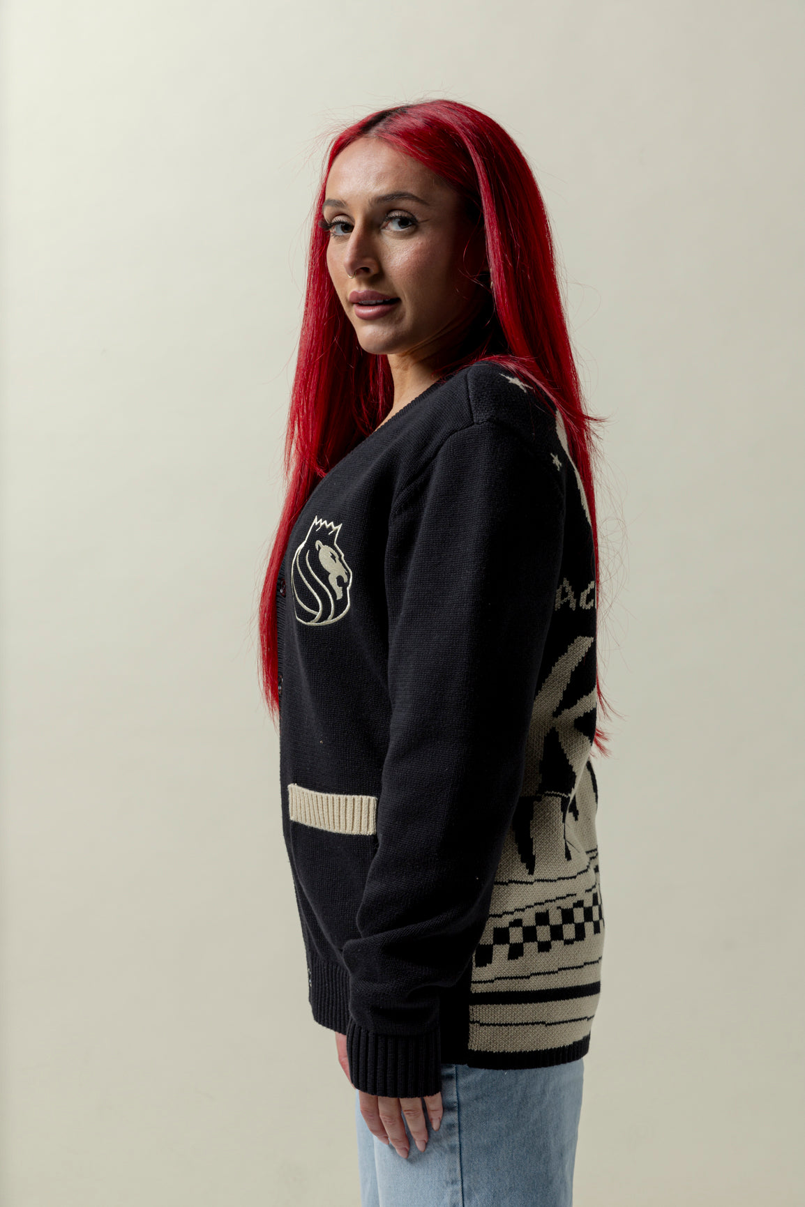 Jacquard Cardigan Sweater