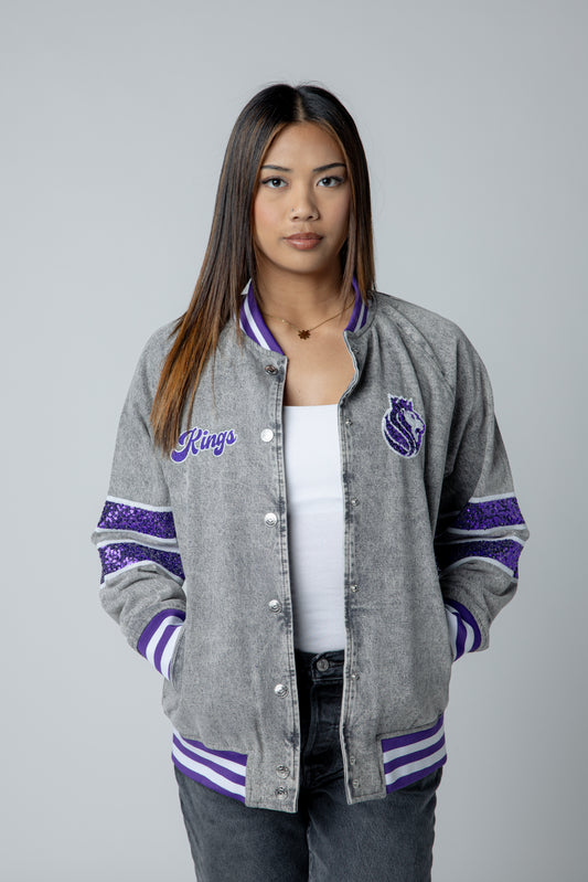Women's Denim Sequence Bomber