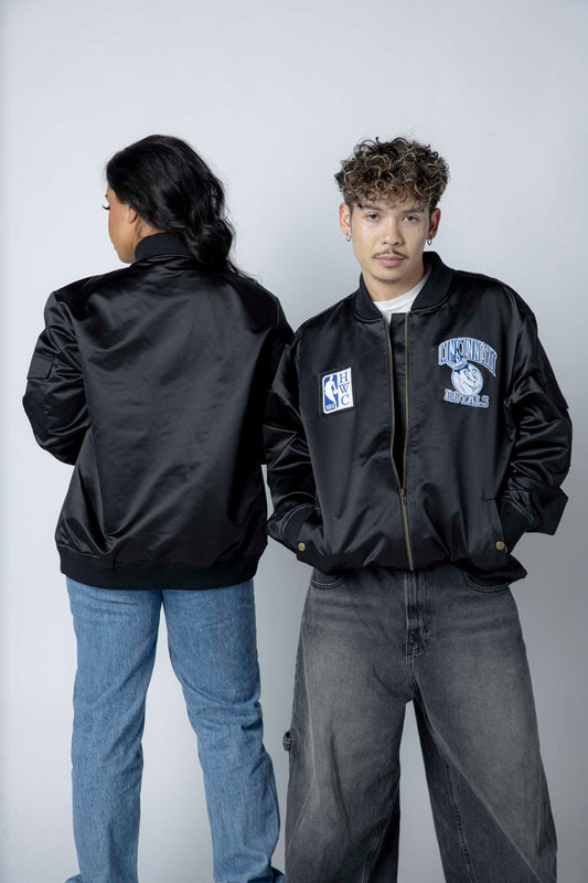 Team Leader Satin Bomber Vintage Logo