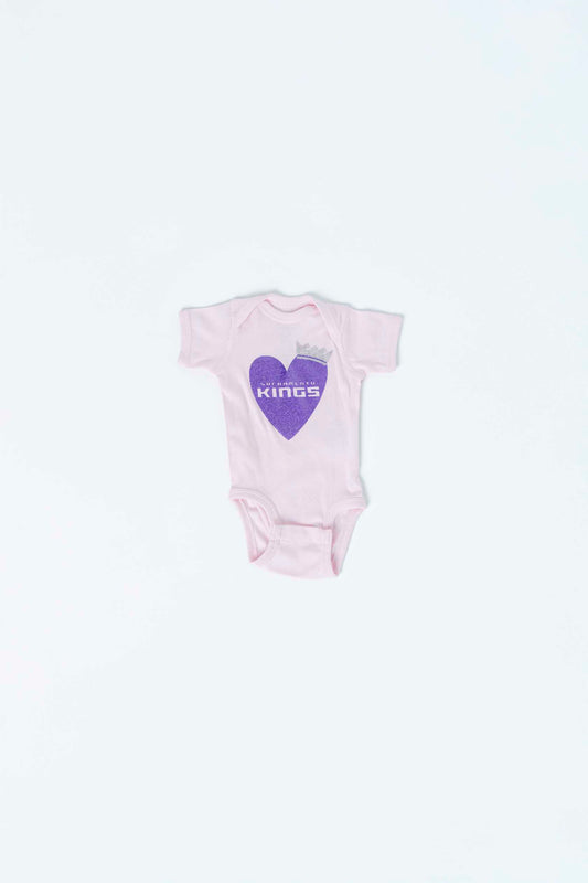 Infant Girls Crowned Heart Onesie