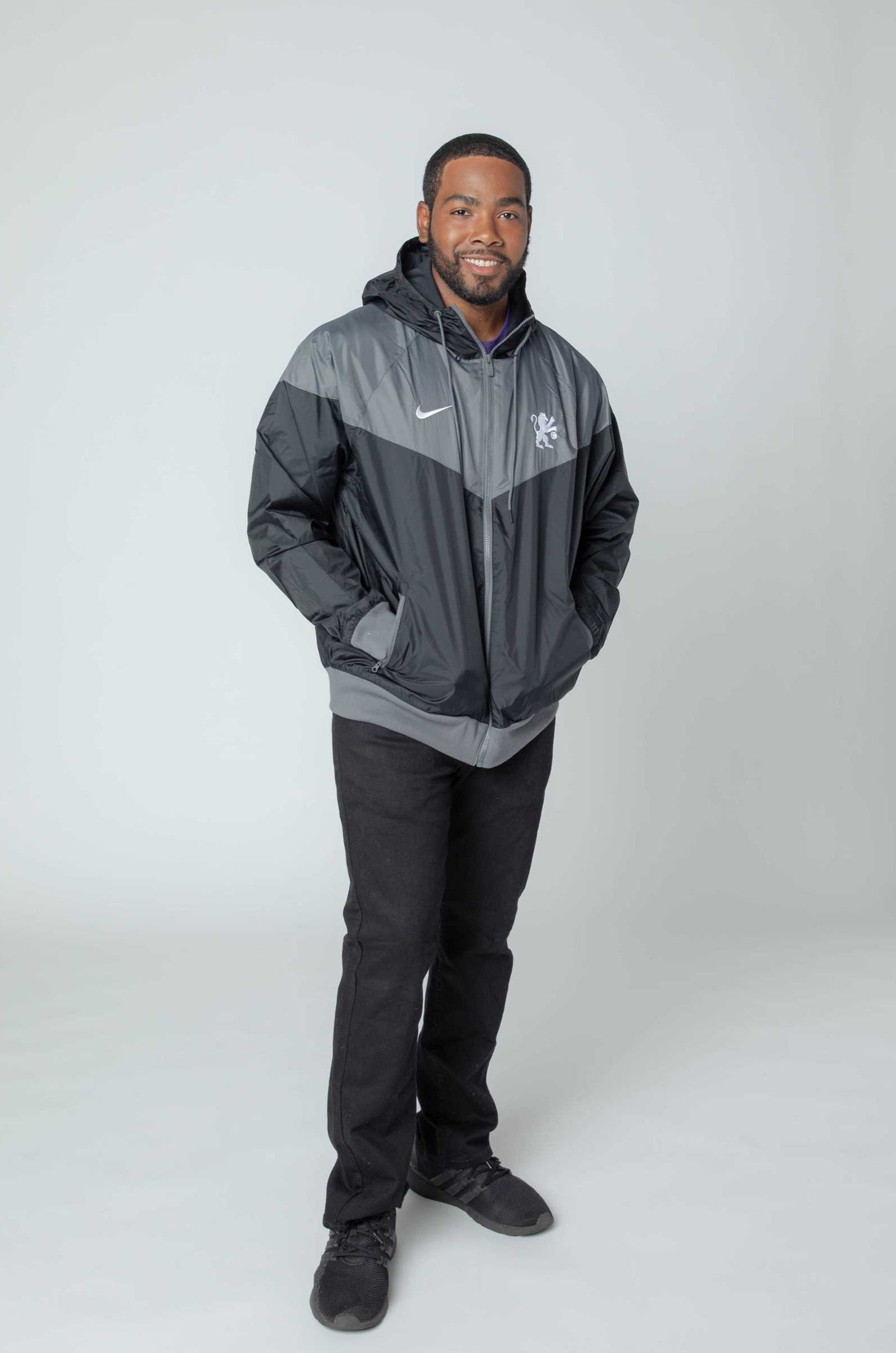 All black nike outlet windbreaker mens