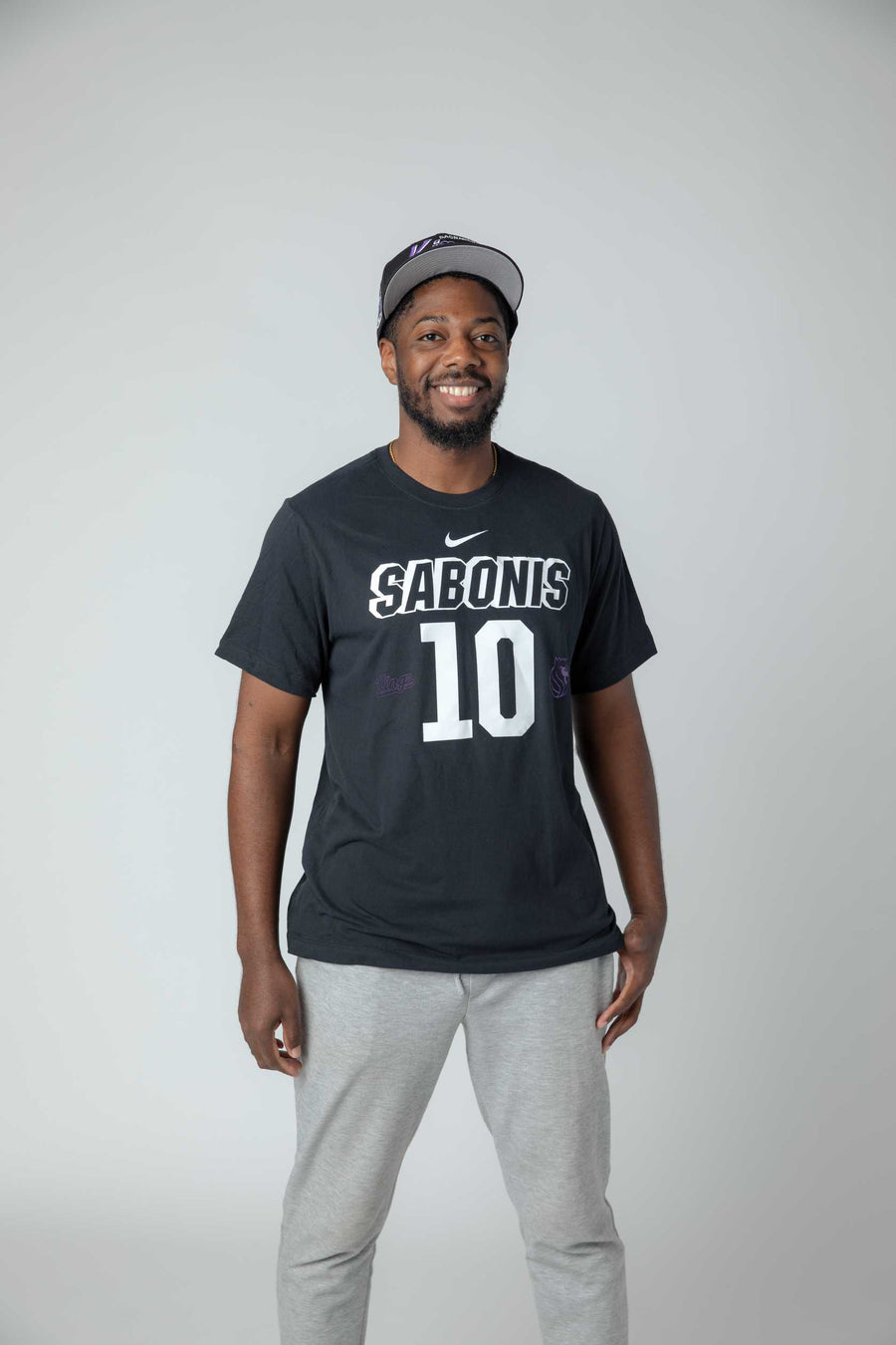 Outerstuff Nike Youth Sacramento Kings Domantas Sabonis #10 T-Shirt, Boys', Large, Black