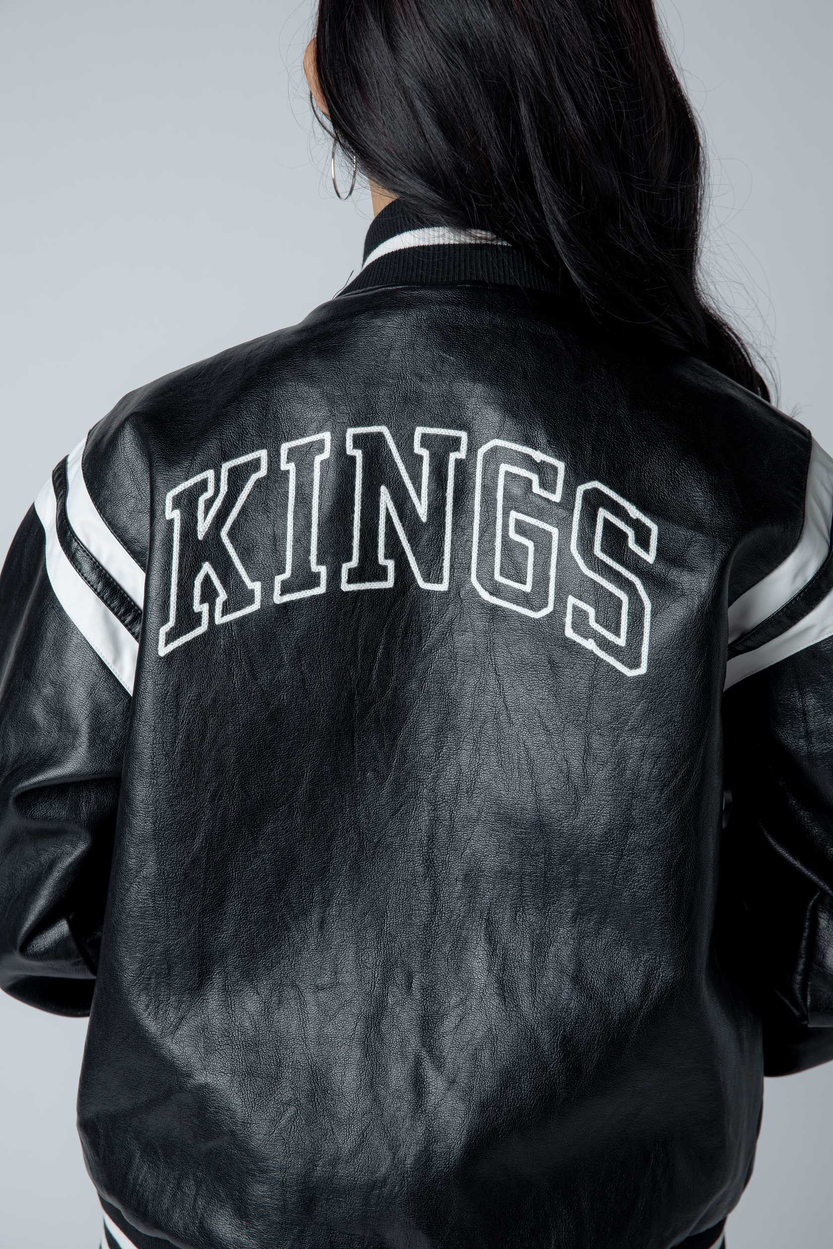 Women's Faux Leather Varsity Jacket Women's Faux Leather Varsity Jacket